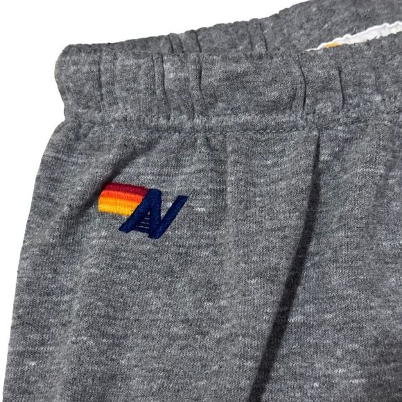 SOLD !Aviator Nation Heather Gray/ Classic 5 Stripe Jogger Sweatpants , XS - Picture 9 of 14